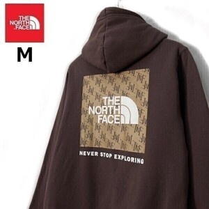 1円～!売切!【正規新品】THE NORTH FACE BOX NSE PULLOVER HOODIE パーカー US限定 ボックスロゴ 裏起毛 登山 グラフィック(M)茶 181130-30