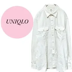 【ユニクロ】UNIQLO♡綿100%♡長袖♡シャツ♡メンズ【XL】理由あり古着