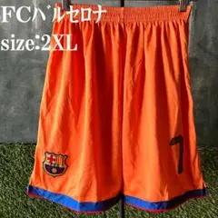 FCバルセロナ　ハーフパンツ　FCB/オレンジ/青/赤　サイズ2XL