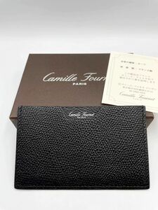 未使用品 カミーユフォルネ カードケース ヴォーグレネ ブラック 旧ロゴ カードケース Camille Fournet 名刺入れ　定期入れ