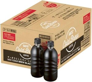 UCC COLD BREW BLACK ラベルレスボトル PET 500ml×24本 ケース販売用 (EC限定)