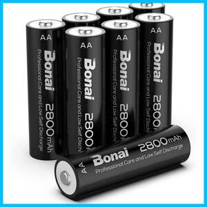 【特価セール】液漏れ防止設計 約1200回使用可能） 8個パック（2800mAh 自然放電抑制 充電式ニッケル水素電池 充電池 環