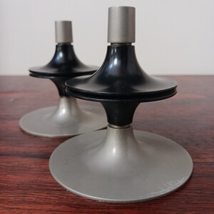 『Chrome & Black Nagel Candleholders』Set of 2 By Caesar Stoffi ◆ナゲル キャンドルホルダー ルイスポールセン フリッツハンセン 