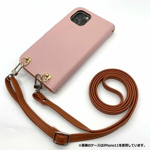 (新品) arrows M04/TONE m17 スマホショルダー 手帳型 ケース ( くすみピンク×ブラウン ) くすみ かわいい