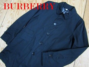 ★バーバリー Burberry★メンズ 裏ノバチェック ステンカラーコート ブラック ルーマニア製 サイズ52★R61229009C