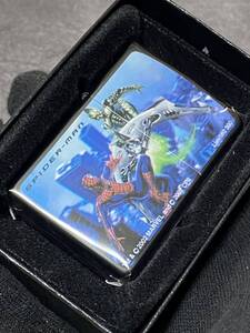 zippo スパイダーマン 前面加工 マーベル 希少モデル ヴィンテージ 2002年製 シルバーインナー 2002年製 ケース 保証書付き 