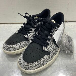 【NIKE ナイキ 】CZ0790-001 Air Jordan 1 Retro Low OG Black Cement ローカットスニーカー 27.5cm ブラック レザー 2401oki