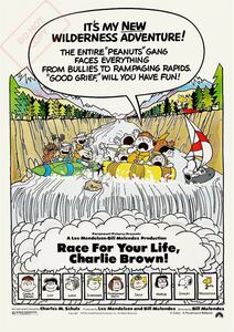 海外版ポスター『がんばれ!スヌーピー』（Race for Your Life, Charlie Brown!）Peanuts 1977 ★ピーナッツ/Snoopy/チャーリー・ブラウン