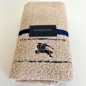 未使用 BURBERRY バーバリー フェイスタオル 約34×75cm 綿100% 日本製 ロゴ ホース刺繍 タオル 西川産業 保管品