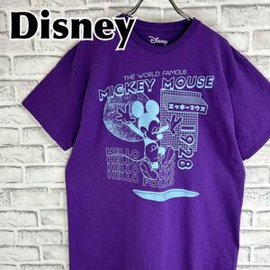 Disney ディズニー ミッキーマウス カタカナ ロゴ Tシャツ 半袖 輸入品 春服 夏服 海外古着 ディズニーランド ディズニーストア