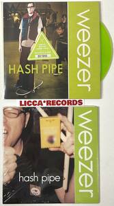 未使用新品 2枚組 WEEZER Hash Pipe ウィーザー LIMITED NUMBERED Green Vinyl ＋ 通常盤 *7“ EPレコード LICCA*RECORDS 199 UNPLAYED NEW