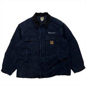 【訳アリ】 カーハート ジャケット ネイビー carhartt 古着 メンズ XL トラディショナルジャケット ワーク ストリート アメカジ