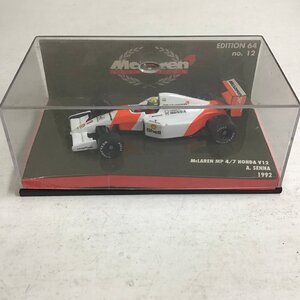 【全長約6.5cm ミニカー】1/64 マクラーレン McLAREN MP 4/7 HONDA V12 アイルトン・セナ A.SENNA PAUL’S MODEL ART GmbH 〇