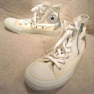 コンバース オールスターハイ サイドジップ付（1CL131）白銀BIGスター 22.5㎝ US3.5　　　　　converse　ALLSTAR BS Z HI ※変色大 wj2406c