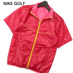 NIKE GOLF ナイキ ゴルフ 秋冬 半袖 中綿★ ナイロン ブルゾン ジャケット Sz.M　メンズ　A3T11312_9#N