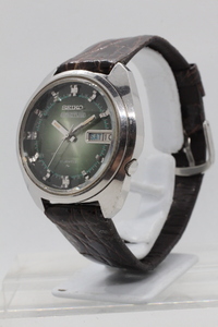 【SEIKO】5ACTUS 21 JEWELS 7019-7210 AUTIOMATIC JAPAN-A アンティーク中古品時計 未使用ワニ革ベルト装着 25.1.2 