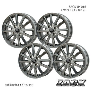 ZACK JP-016 エッセ L235S/L245S 2005/12～2011/9 アルミホイール4本セット 【13×4.0B 4-100 +45 チタンブラック】