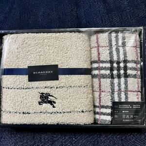 BURBERRY バーバリー タオルセット2枚 ** フェイスタオル ウォッシュタオル ** 新品 未使用** 西川産業㈱ 日本製 送料230円～