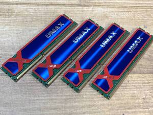 ★UMAX DDR3 1600 4GB×4枚 16GBメモリセット PC3-12800 Cetus QCD3-16GB-1600OC 良品美品★送185ok★