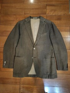 BOGLIOLI ボリオリ K.JACKET グレンチェック テーラード ジャケット 茶 ブラウン 48