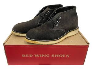 未使用品 7.5D 11年11月製 RED WING レッドウイング 3147 CLASSIC CHUKKA BLACK SUEDE クラシックチャッカ ブーツ ブラックスウェード