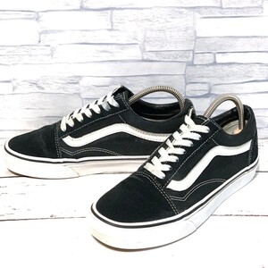 R7262bL VANS バンズ OLD SKOOL オールドスクール ローカットスニーカー スエード ブラック×ホワイト レディース キッズ 23cm ヴァンズ