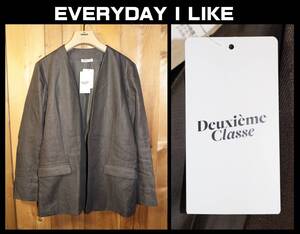 送料無料 特価即決【未使用】 EVERYDAY I LIKE. Deuxieme Classe ★ Linen Collarless ブレザー 22SS ★ 税込定価3万7400円 日本製 リネン