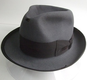 訳あり品 ボルサリーノ×ニックフーケ Borsalino by Nick Fouquet ダメージ加工 ハット 帽子 60 未使用品 税込定価121.000円 イタリア製 