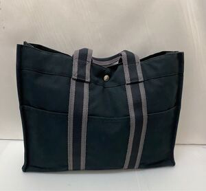 20241006【HERMES】エルメス フールトゥMM ブラック キャンバス トートバッグ 