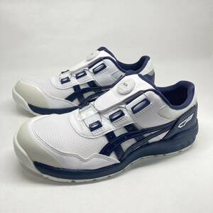 即決!良好 asics 安全靴 ウィンジョブ CP209 BOA 1271A029 白青 26.5cm / アシックス