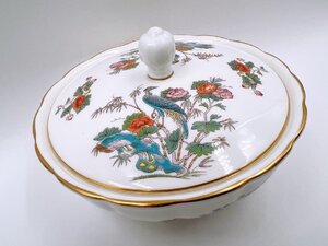 WEDGWOOD ウエッジウッド KUTANI CRANE クタニクレーン 色彩 九谷焼コラボ 希少 蓋物 現状品 【AN056】