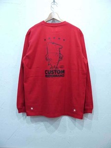 M&M PRINT L/S T-SHIRT（21-MT-031)/RED/XLsize/新品・未使用品/40%OFF