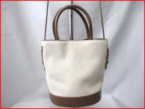 ANAP/アナップ◇2way バケツトートバッグ　キャンパス×合皮　W25cm