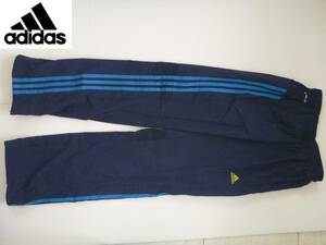 新品 adidas　アディダス★紺×水色　裏地メッシュ　パンツ　　裾ゴム　160　スポーツウェア　サッカー