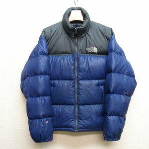 THE NORTH FACE ノースフェイス ヌプシ ダウンジャケット 700FP メンズ Mサイズ 正規品 ネイビー ブルー D7273