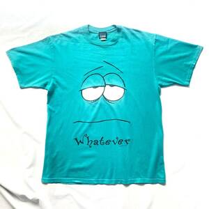 90s USA製　whatever グリーン　フェイスプリント Tシャツ vintage XL