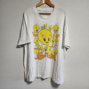 HURRAY HURRAY Tシャツ 半袖 トゥイ―ティー プリント 白 古着