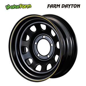 送料無料 モーターファーム FRAM DAYTONA (BK/Y) 6J-16 -18 5H-139.7 (16インチ) 5H139.7 6J-18【2本セット 新品】