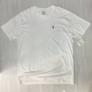 USA正規品 【XL】 POLO ポロ RALPH LAUREN ラルフローレン 半袖 クルーネック Tシャツ ワンポイント ポニー刺繍 (RL13) 綿100％ 白