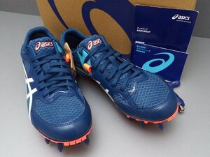 #【タグ付】asics アシックス EFFORT 13 エフォート 1093A167 401 26cm Mako Blue/White ハンドル付 兼用 陸上スパイク（札）