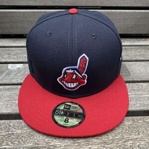 ラスト1 米国製 「8」 USA正規品 ワフー酋長 Newera ニューエラ 59FIFTY クリーブランド Indians インディアンス MLB メジャーリーグ Home