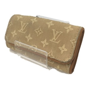 △△ LOUIS VUITTON ルイヴィトン モノグラム・ミニ ミュルティクレ4連 キーケース M92432 ベージュ やや傷や汚れあり