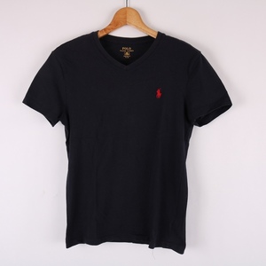 ポロ・ラルフローレン カスタムフィット Tシャツ 半袖 Vネック カットソー コットン100％ メンズ XSサイズ ネイビー POLO RALPH LAUREN