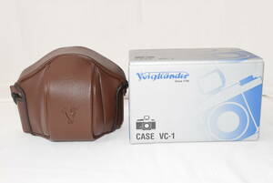 ☆希少・未使用品☆Voigtlander フォクトレンダー VC-1 純正 レザーカメラケース ブラウン☆Bessa-T＆Lシリーズ用 ☆元箱