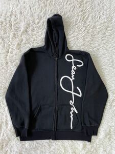 Sean John　ショーンジョン　プルオーバーパーカー　フーディ　Hoodie　刺繍ロゴ　ブラック　メンズ　XXLサイズ　ストリート　B系　