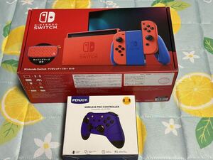 中古 Nintendo Switch マリオレッド×ブルー セット 別売コントローラー付き スーパーマリオ 任天堂 ニンテンドー スイッチ