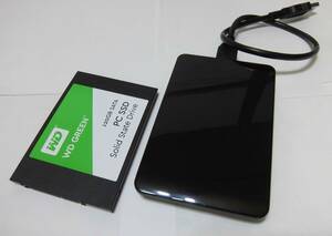 WD Green PC SSD 120GB + USB外付けケース　セット　良好!!