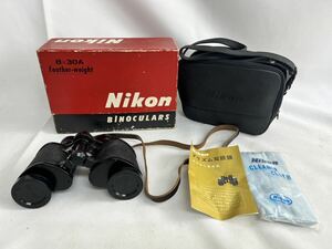 (JU)双眼鏡 Nikon ニコン　日本光学　長期保管品　プリズム双眼鏡　ケース付き　8×30A 