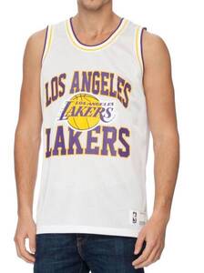 USA正規品 【2XL】 Mitchell&Ness ミッチェル&ネス NBA メッシュタンクトップ LA ロサンゼルス Lakers レイカーズ 白 バスケット ビブス