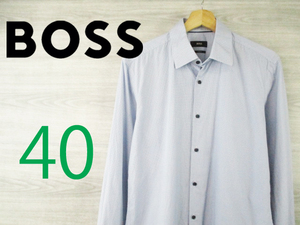 春夏 HUGO BOSS●ヒューゴボス＜コットン ドット 長袖シャツ＞●M533c